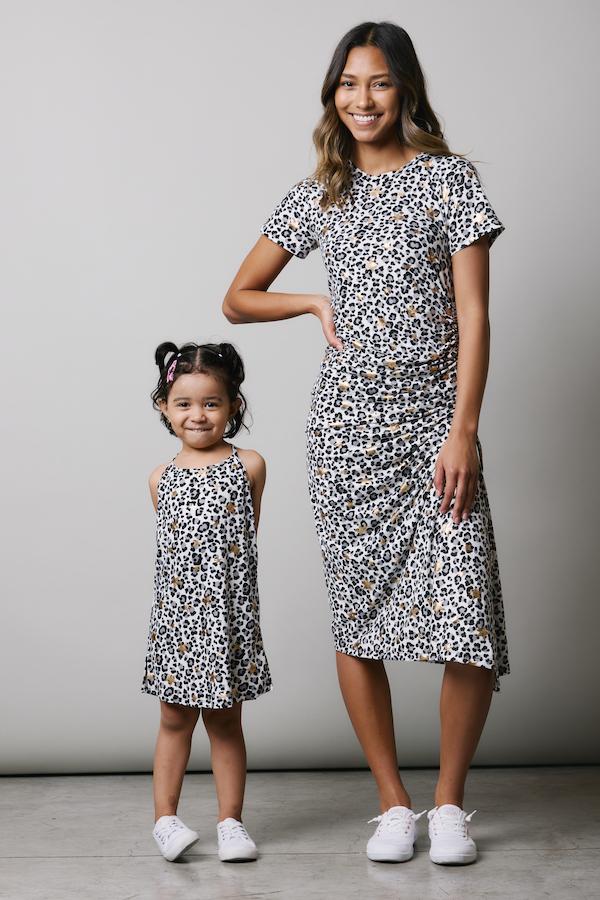 The Lauren: Women's Dress Dress Bailey Blue Golden Cheetah S 